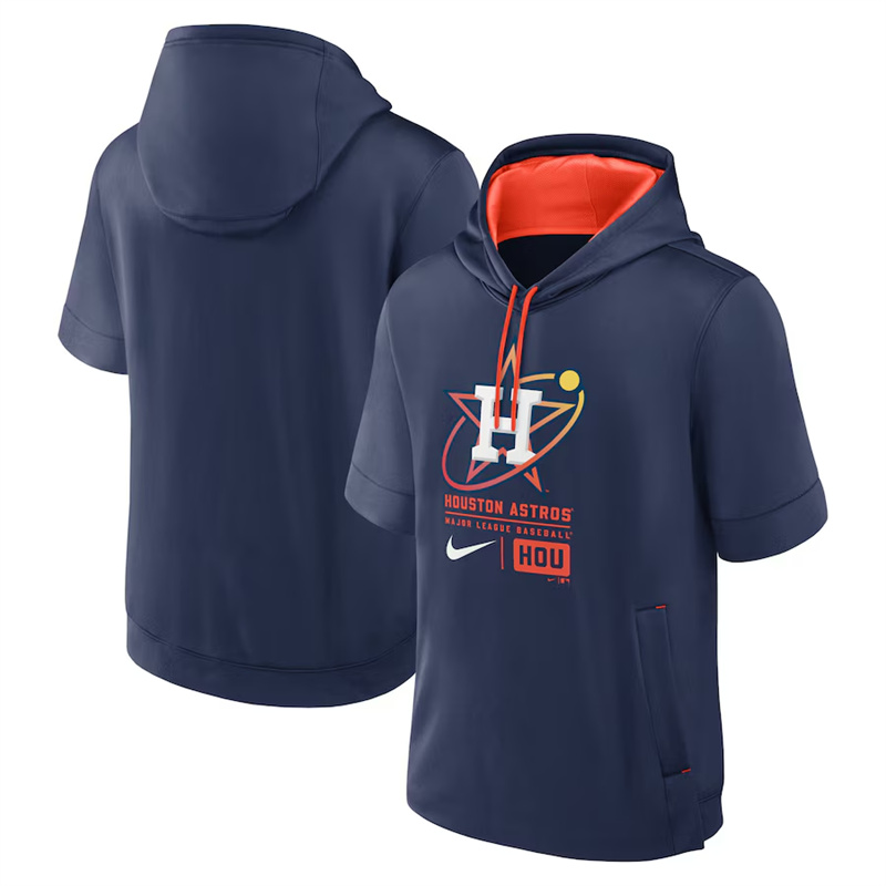 Men's Houston Astros Navy City Connect Short Sleeve Pullover Hoodie